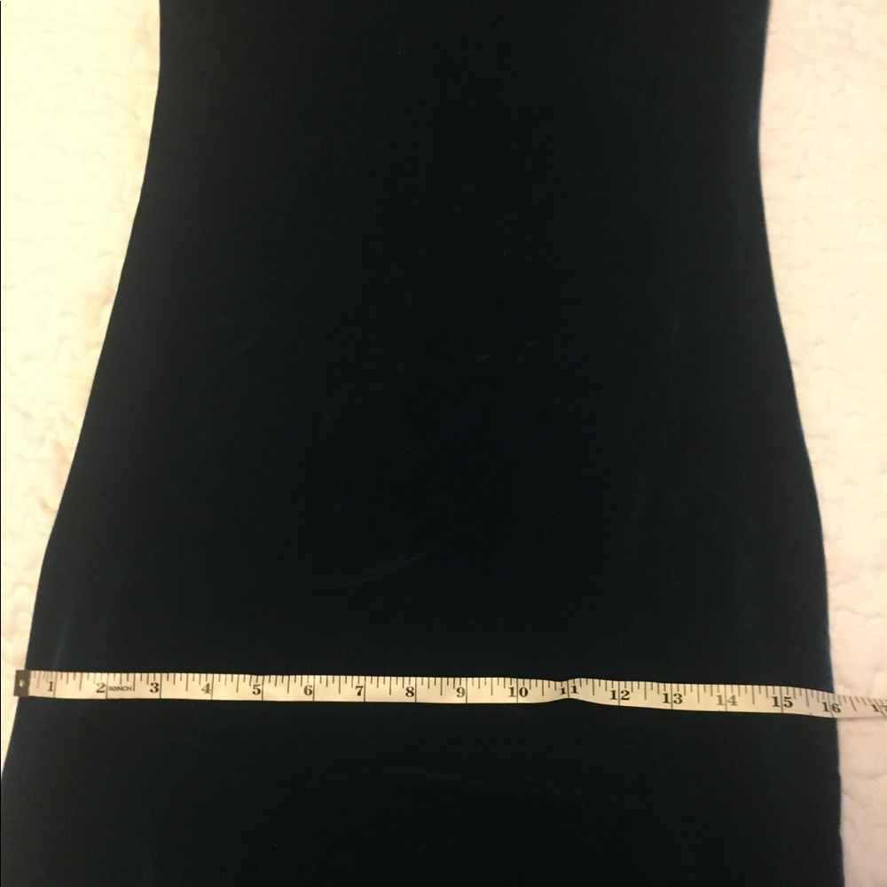 Blue Velvet Dress With Peter Pan Collar - Picture 8 of 8